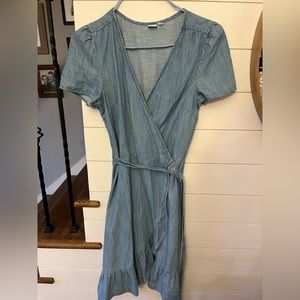 Gap denim wrap dress.  Size small Tall
